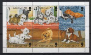 Gibraltar (1996) Yv. 758/63 / Dogs