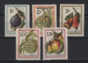 C* (1963) Yv. 681/85 / Fruits