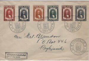 Iceland (1944) FDC / Pingvellir