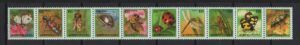 Korea (1991) Mi. 1655/64 Strip / Insects