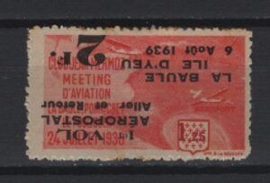 France (1939) Sn. 560b Inverted Overprint / La Baule / Airmail