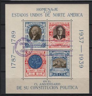 Guatemala (1938) Yv. Bf. 1 / President Roosevelt / President Washington