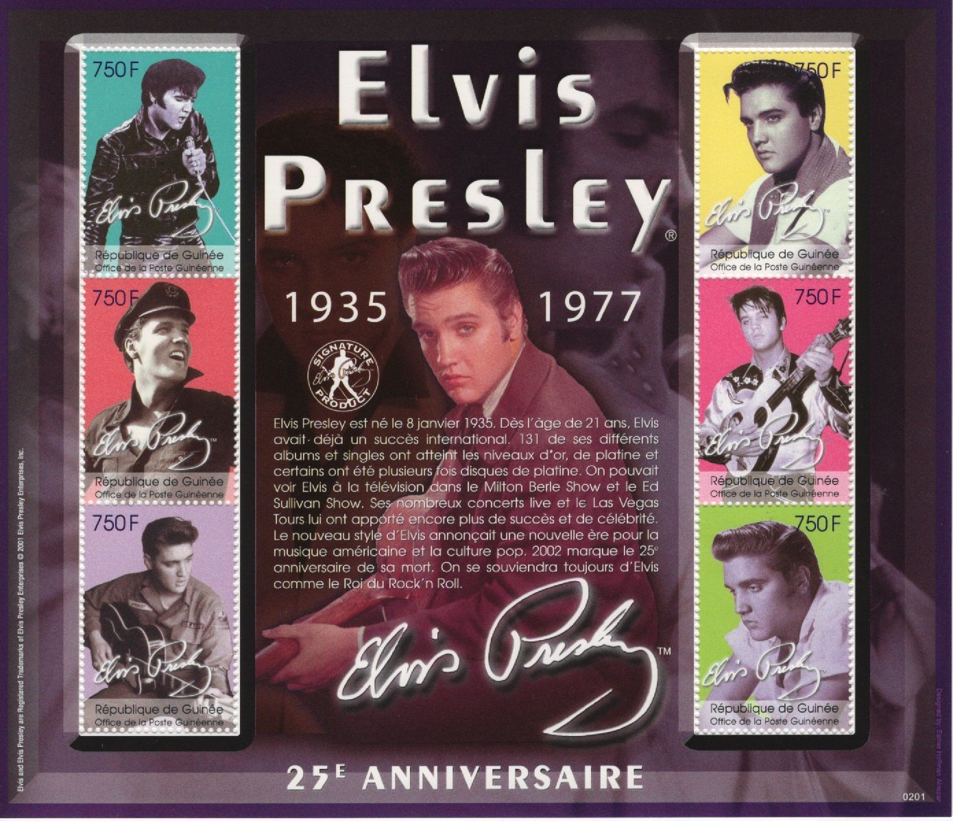 Guinea (2002) Yv. 2516/21 / Elvis Presley