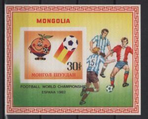 Mongolia (1982) Mi. Bl. 78 / World Soccer Cup