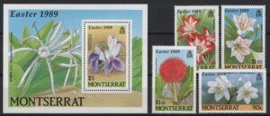 Montserrat (1989) Yv. 705/08 + Bf. 49 / Easter