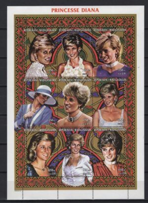 Madagascar (1997) Yv. 1524/32 / Princess Diana
