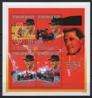 Niger (1996) Yv. 890/93 / Michael Schumacher / Ferrari