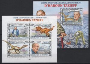 Burundi (2013) Yv. 2030/33 + Bf. 347 / D'Haroun Tazieff
