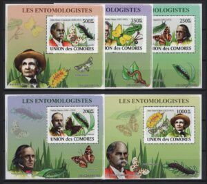 Comores (2009) 5 Blocks  / Butterflies