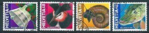 Switzerland (1998) Yv. 1593/96 / Fishes