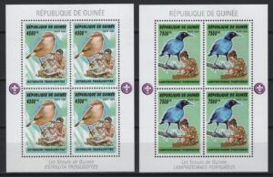 Guinea (2006) Mi. 4237/38 B4 / Boy Scouts / Birds