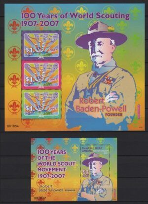Palau (2007) Yv. 2276/78 + Bf. 200 / Boy Scouts