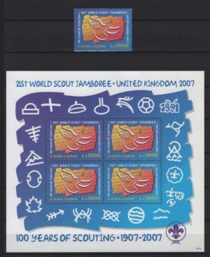 Sierra Leone (2007) Yv. 4176/79 + Extra stamp / Boy Scouts