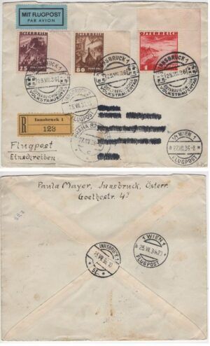 Austria (1936) Cover / Airmail Post