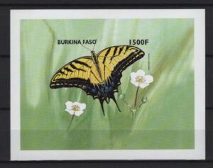 Burkina Faso (1998) Yv. Bf. 69 Imperforated / Butterflies