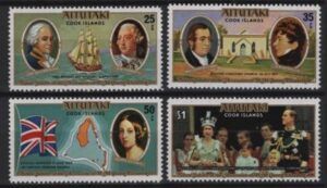 Aitutaki (1977) Yv. 201/04 / Silver Jubilee