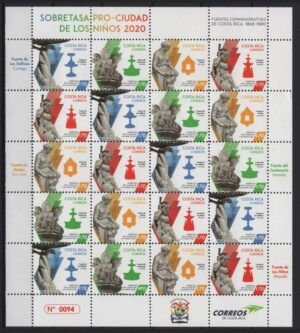 Costa Rica (2020) Sheet /  Fontains