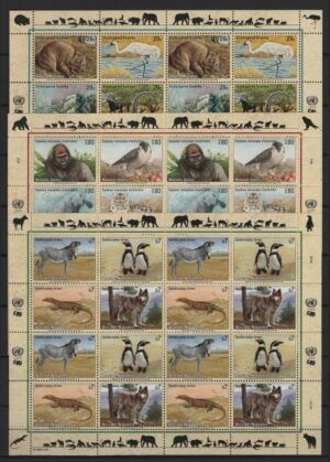 United Nations (1993/2004) Endangered Fauna Series #1 to #12