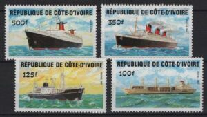 Ivory Coast (1984) Yv. 695/98 / Ships