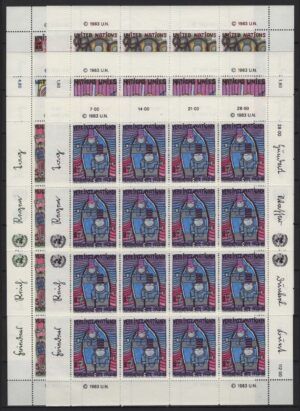United Nations (1983) Sheets Complet / 35th Aniv. Human Rights