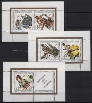 Niger (1990) Mi. 1099/03 – 3 Blocks / Barcelona Olympic Games