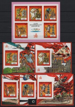 Centrafricaine (1987) Mi. 1276B/80B + ... / Barcelona Olympic Games