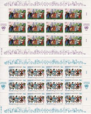 UNO – Vienna (1987) Mi. 75/76 MS / Cultures