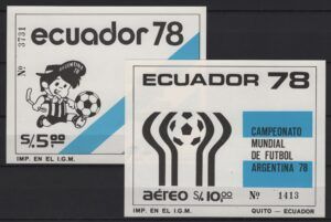 Ecuador (1978) Mi. Bl. 85/86 / FIFA World Cup