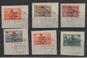 Albania (1946) Yv. 341/46 - On piece / Tirane / Red Cross (O)