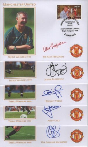 Benin (1999) 18 Signed Covers / Manchester United