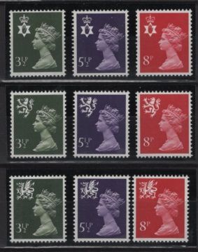 UK (1974) Yv. 711/19 / Definitive Regionals
