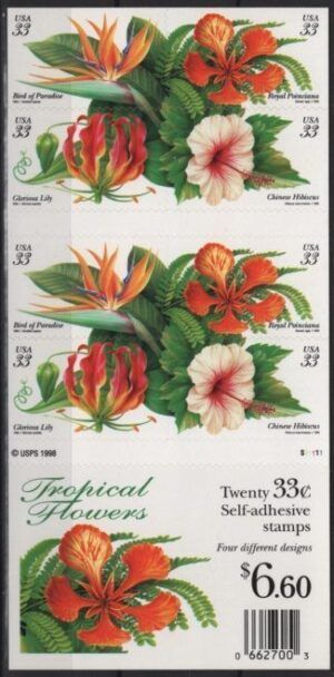 USA (1999) Mi. 3117/20 - Booklet / Flowers