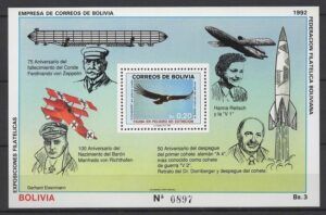 Bolivia (1992) Mi. Bl. 199 / Air Transport History