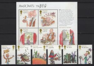 UK (2012) Mi. 3184/89 + Bl. 71 / Roald Dahl's