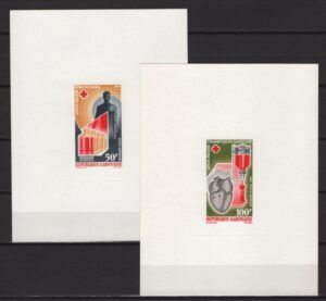 Gabon (1967) Yv. Av. 56/57 - Deluxe Proofs / Blood Transfusion