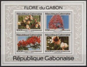 Gabon (1991) Mi. Bl. 67 / Flowers