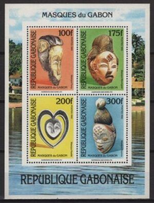 Gabon (1992) Mi. Bl. 72 / Masks