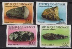 Gabon (1990) Mi. 1057/60 / Prehistory