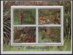 Gabon (1993) Mi. Bl. B76 / Hunting Traps