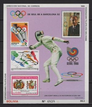Bolivia (1987) Mi. Bl. 176 / Seoul Olympic Games