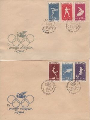 Romania (1960) 2 FDC (1) / Rome Olympic Games