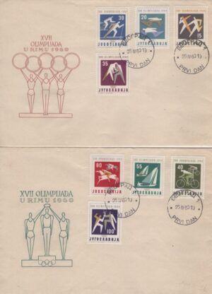Yugoslavia (1960) 2 FDC / Rome Olympic Games