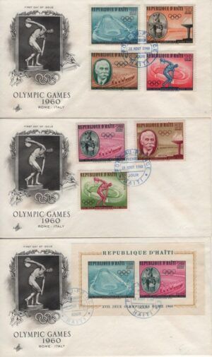 Haiti (1960) 3 FDC / Rome Olympic Games
