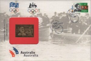 Australia (1996) Official IOC Cover with Gold stamp