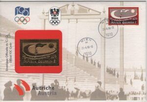 Austria (1996) Official IOC Cover with Gold stamp