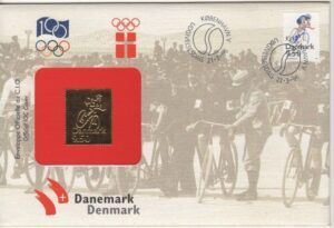 Denmark (1996) Official IOC Cover with Gold stamp