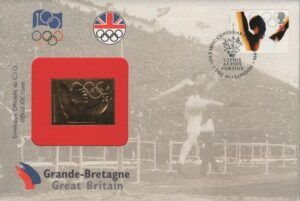 UK (1996) Official IOC Cover with Gold stamp