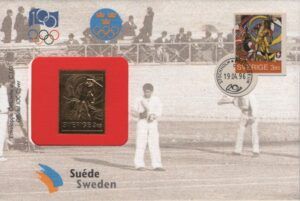Sweden (1996) Official IOC Cover with Gold stamp