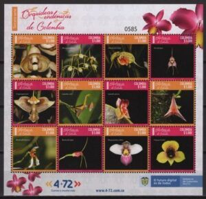 Colombia (2022) MS / Orchids