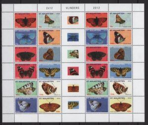 St. Martin (2012) Sheet / Butterflies